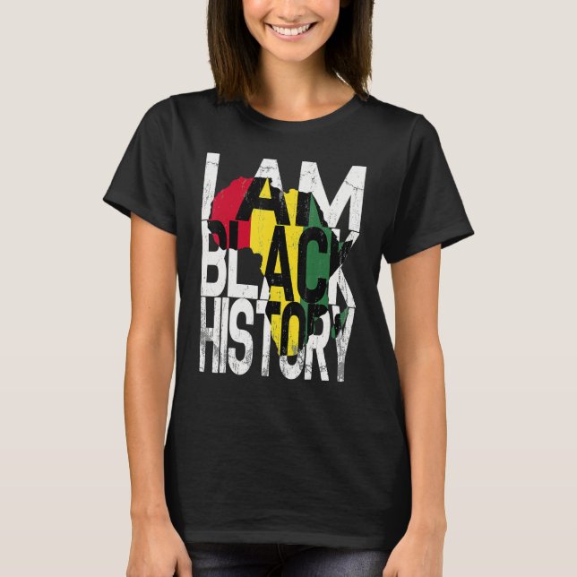 I Am Black History Month Melanin BLM African Pride T-Shirt (Vorderseite)