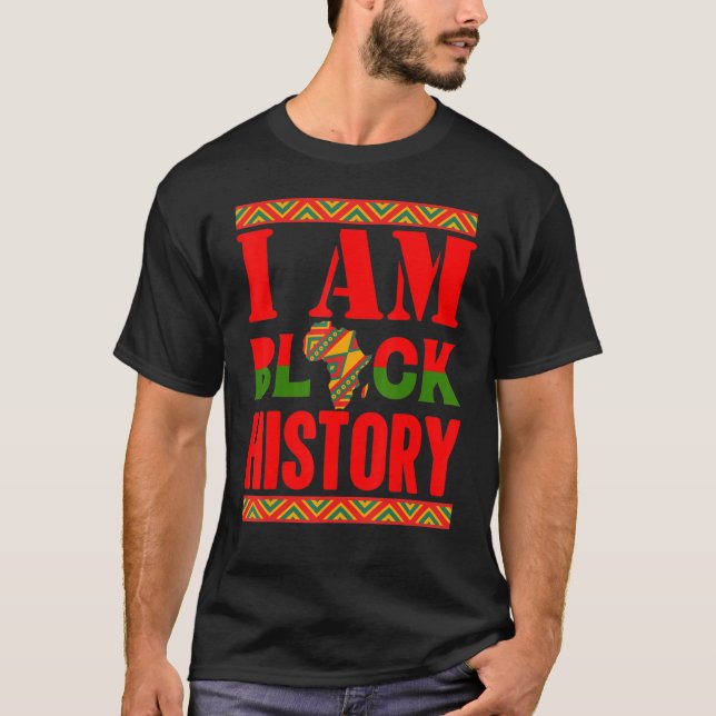 I Am Black History Pride African Celebration Vinta T-Shirt (Vorderseite)