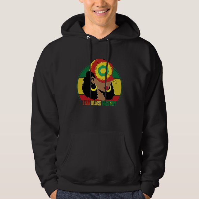I AM BLACK HISTORY Women Girls Black Queen Month H Hoodie (Vorderseite)