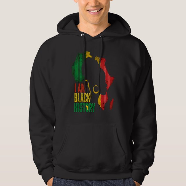 I AM BLACK HISTORY Women Girls Black Queen Month H Hoodie (Vorderseite)