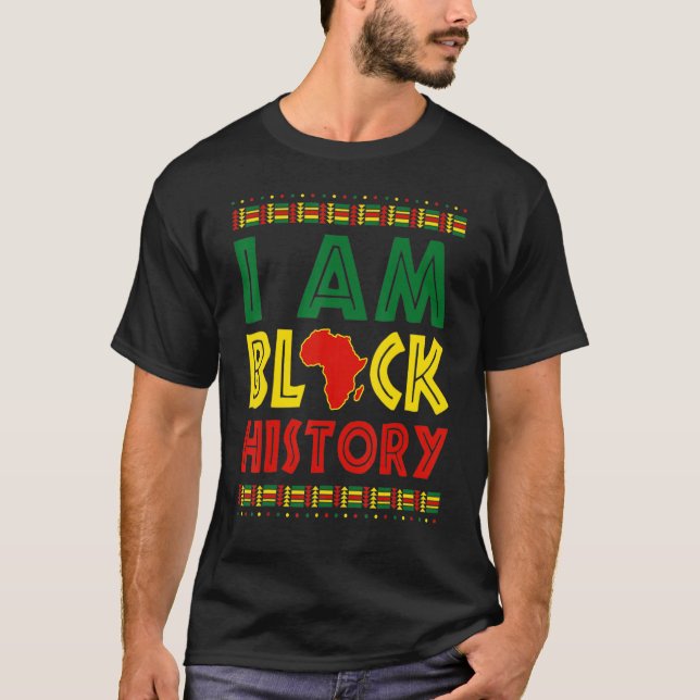 I Am Black Woman Black History Month Educated Blac T-Shirt (Vorderseite)