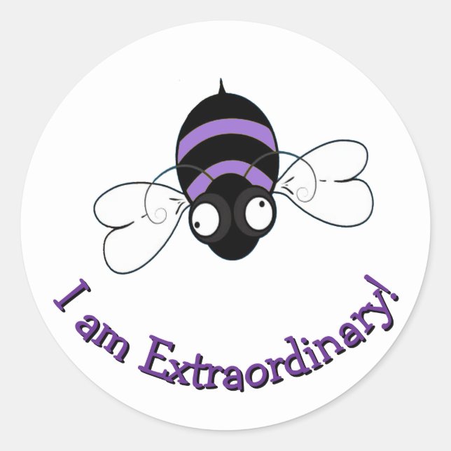 I Am Extraordinary Round Sticker (Vorderseite)
