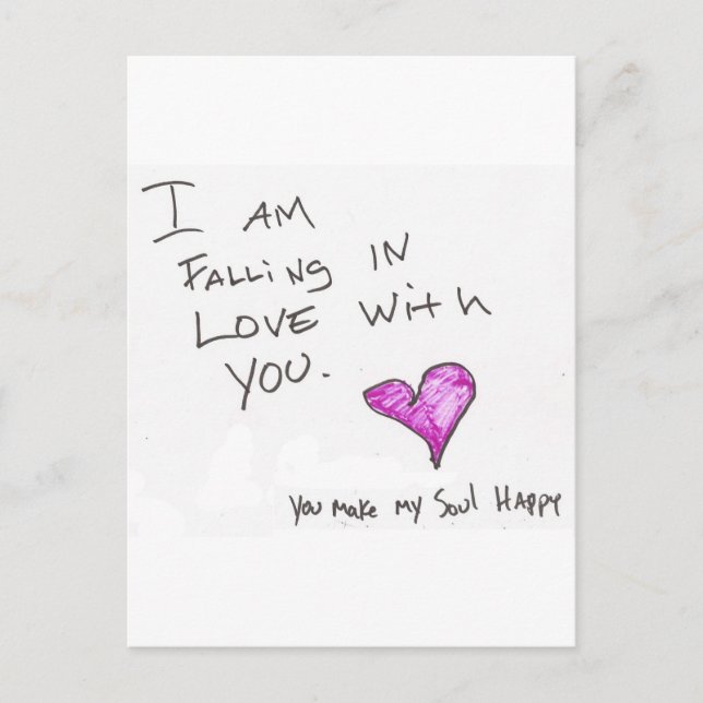 i AM FALLiNG iN LIEBE WiTH YOU HARt SOUL Postkarte (Vorderseite)