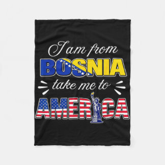 I am from bosnia take me to america  fleecedecke