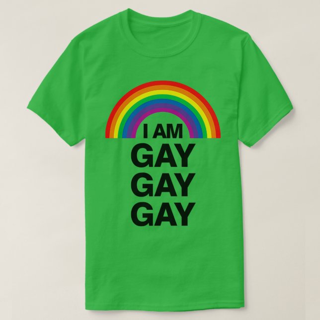 i am gay gay gay T-Shirt (Design vorne)