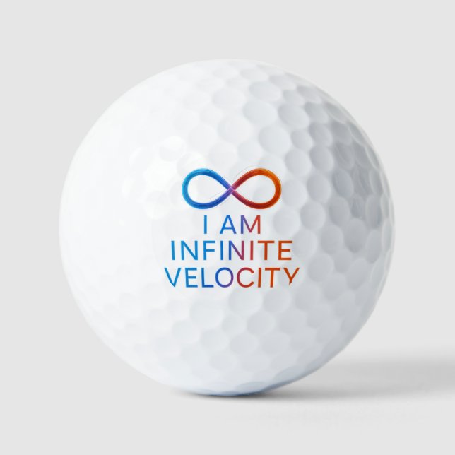 I AM Infinite Velocity – Quantum Energy Design Golfball (Vorderseite)