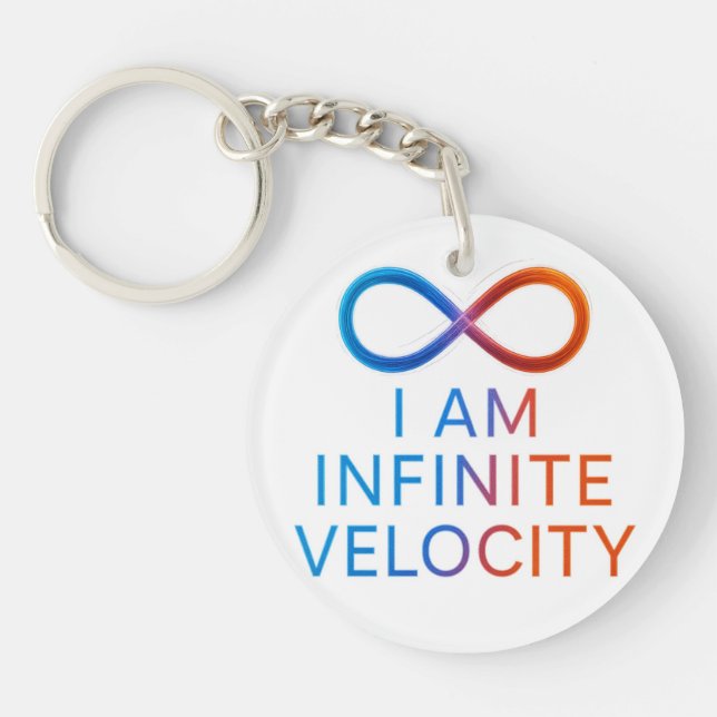  I AM Infinite Velocity – Quantum Energy Design Schlüsselanhänger (Vorderseite)