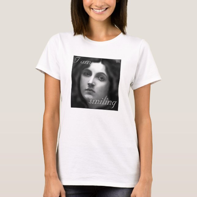 'I AM Lächeln' Bitchy Resting Face/ Goth/ Autismus T-Shirt (Vorderseite)