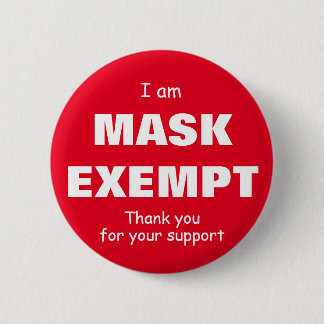 I am Mask Frei- 2-1/4 inch Button