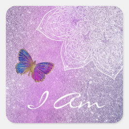 *I AM Meditation Mandala Butterfly Sticker