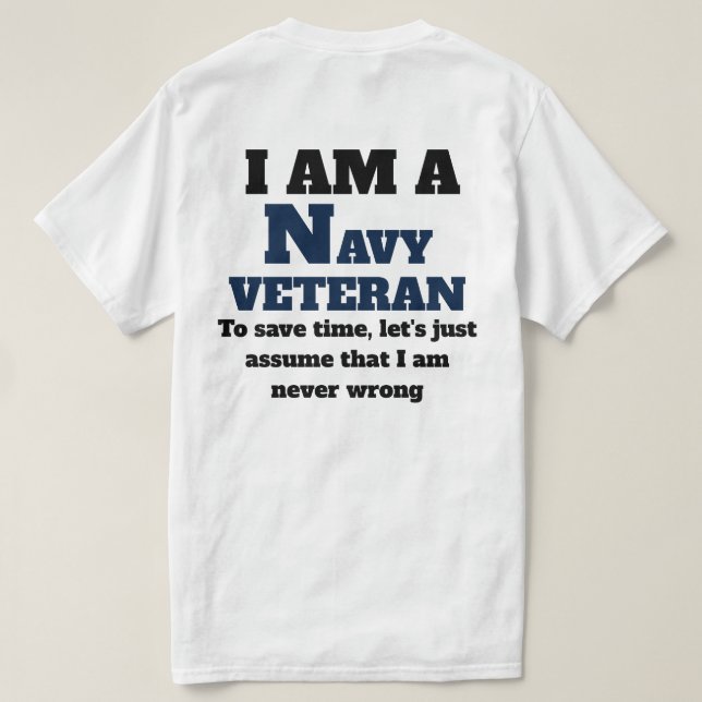 I AM NAVETERAN T-Shirt (Design Rückseite)