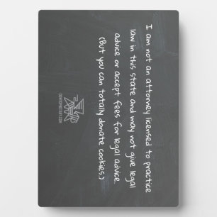 "I Am Not a Lawyer" Notary Fotoplatte