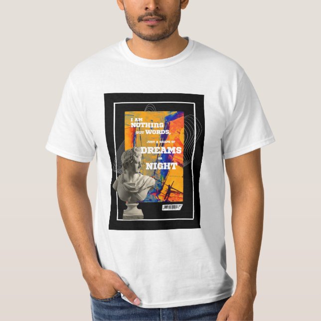 I Am Nothing But Words Poetry T-shirt  (Vorderseite)