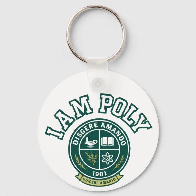 I AM POLY Classic Keychain Schlüsselanhänger (Rückseite)