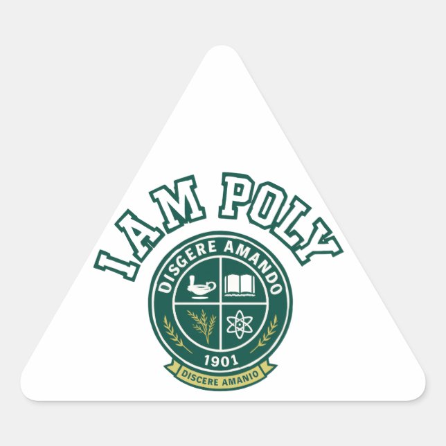 I AM POLY Classic Triangle Sticker (Vorderseite)