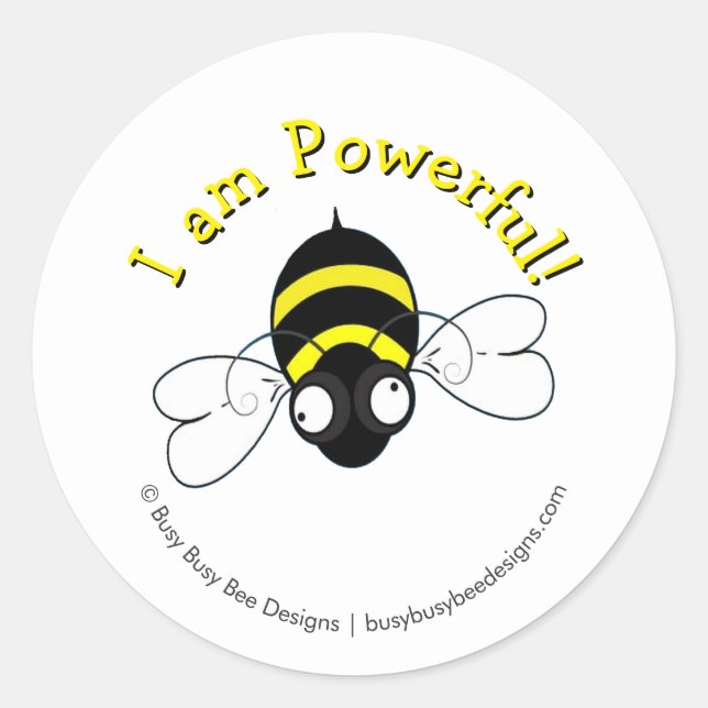 I Am Powerful Sticker (Vorderseite)