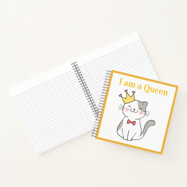I Am Queen – Elegant funny Notizbuch (Innenseite)