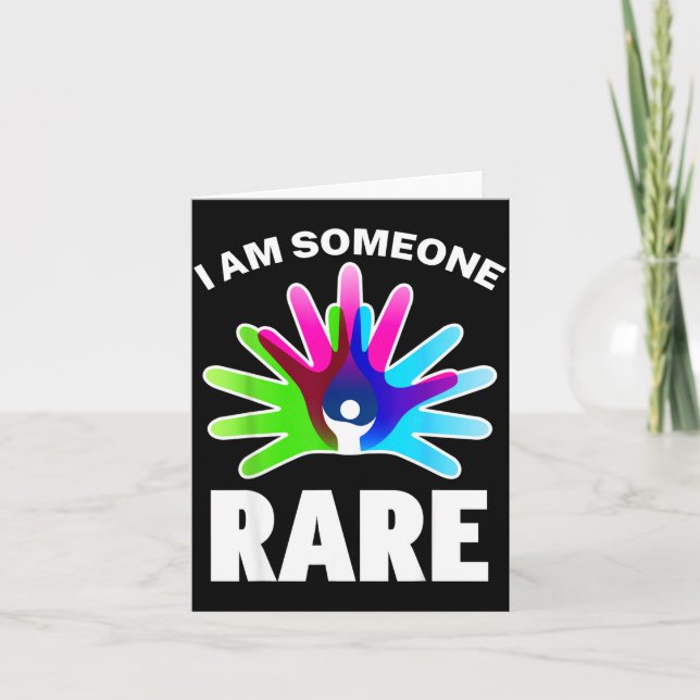 I Am Rare Disease Awareness Shirt - Rare Disease D Karte (Vorderseite)