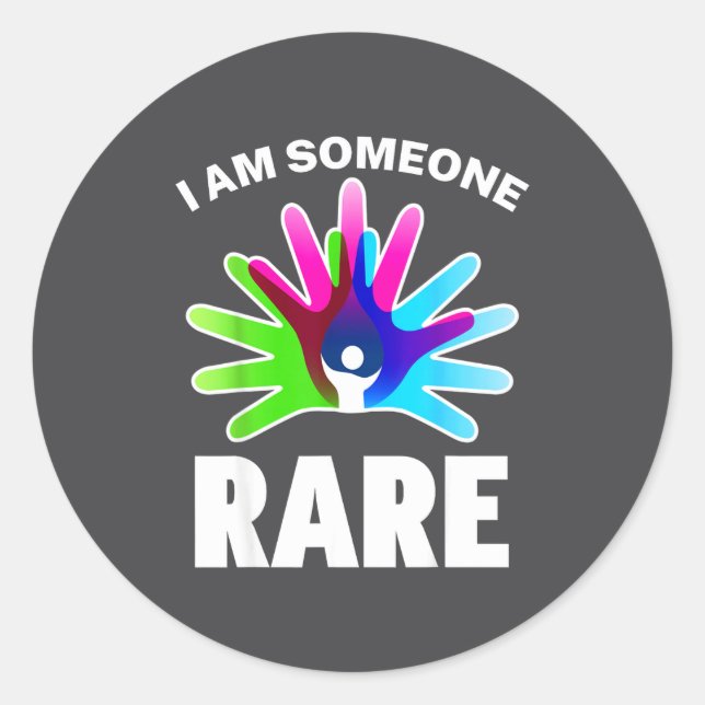 I Am Rare Disease Awareness Shirt - Rare Disease D Runder Aufkleber (Vorderseite)