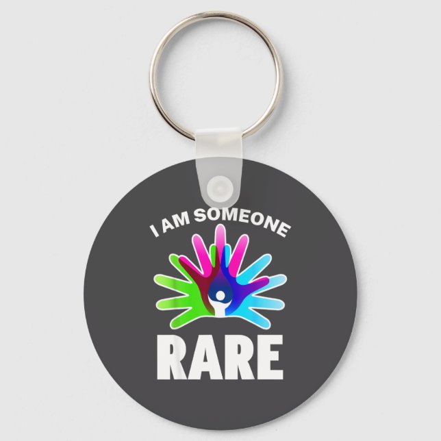 I Am Rare Disease Awareness Shirt - Rare Disease D Schlüsselanhänger (Vorderseite)