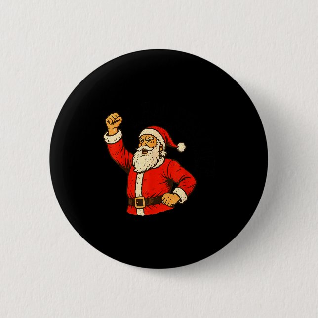 I Am Santifa Santa Claus Anti Fascism Christmas Au Button (Vorderseite)