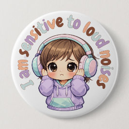  I Am Sensitive to Noises Badge Pin Sensory Badge Button
