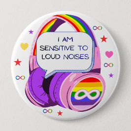  I Am Sensitive to Noises Badge Pin Sensory Badge Button