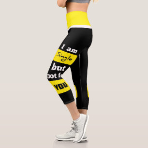 i am Single Capri Leggings