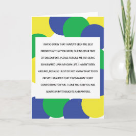 I Am So Sorry, Empathy Card Karte