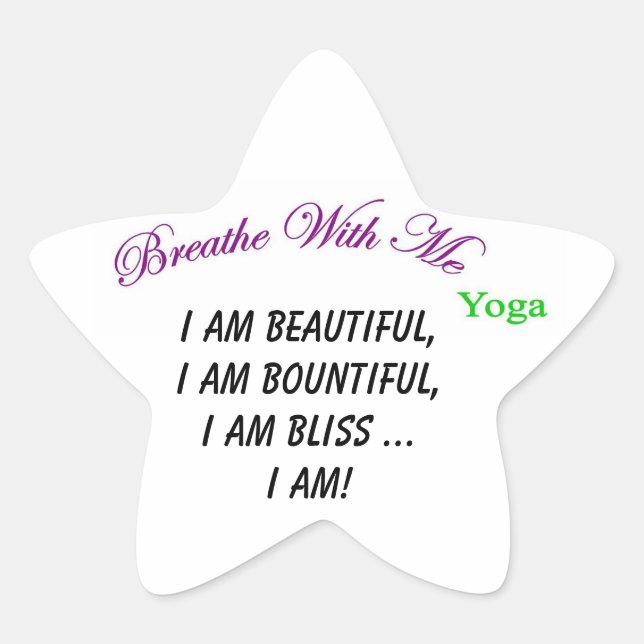 "I Am"-Star-Aufkleber Stern-Aufkleber (Vorderseite)