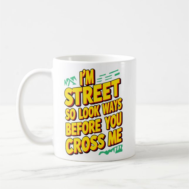 'I am street ' Tshirt Kaffeetasse (Links)