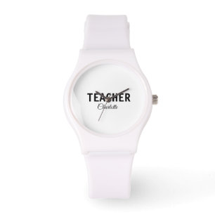 I am teacher school Collegeadd your name text simp Armbanduhr