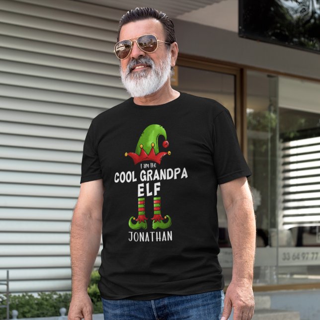 I am The Cool Grandpa Elf Funny Elf T-Shirt (Von Creator hochgeladen)
