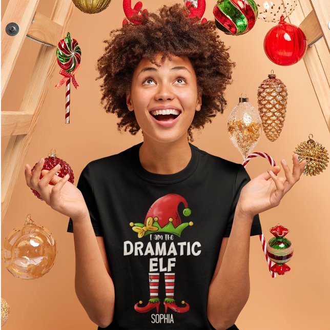 I am The Dramatic Elf Funny Christmas Family T-Shirt (Von Creator hochgeladen)