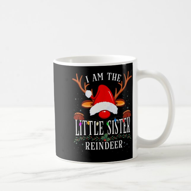 I Am The Little Sister Reindeer Christmas Family  Kaffeetasse (Rechts)