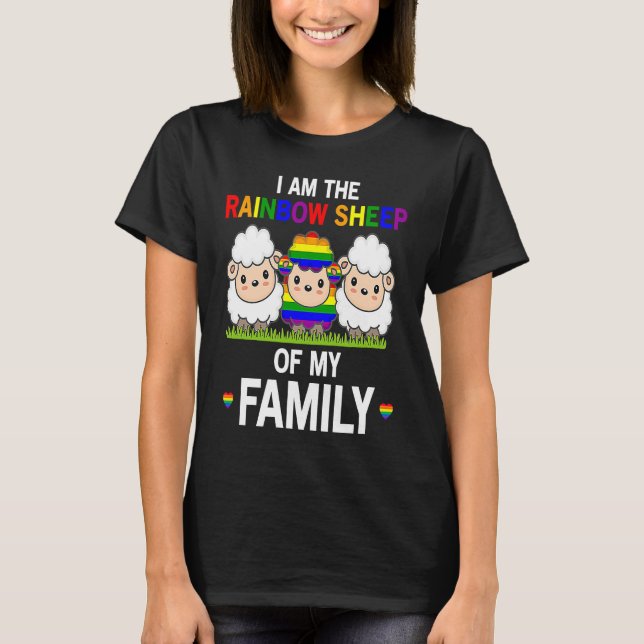 I Am The Rainbow Sheep Of My Family  Pride LGBT Fl T-Shirt (Vorderseite)