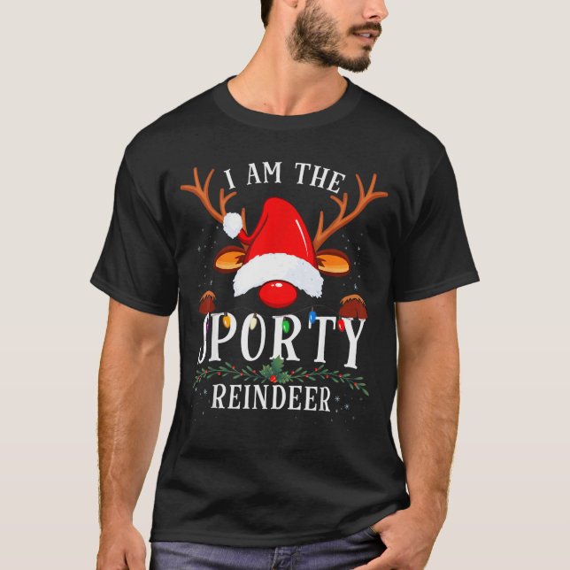 I Am The Srty Reindeer Christmas Family  T-Shirt (Vorderseite)