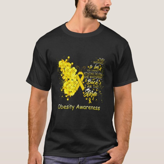 I Am The Storm Obesity Awareness Butterfly T-Shirt (Vorderseite)