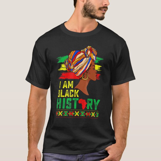 I Am The Strong African Queen Girls Black History  T-Shirt (Vorderseite)