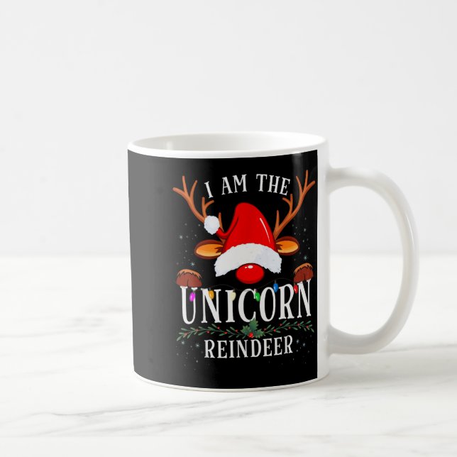 I Am The Unicorn Reindeer Christmas Family  Kaffeetasse (Rechts)