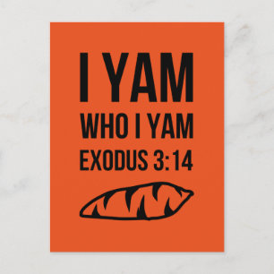 I Am Who I Am Exodus Humor Postkarte