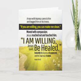 "I Am Willing" Get Well Card Karte