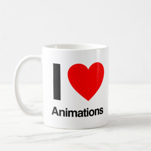 i Animationen der Liebe Kaffeetasse