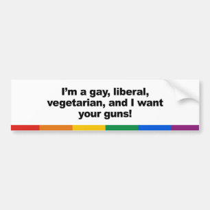 I&apos; m ein homosexuelles liberales vegaterian autoaufkleber