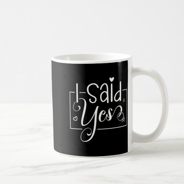 I Asked I Said Yes Engagement Reveal Announcement  Kaffeetasse (Rechts)