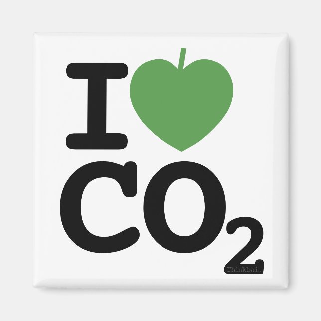 I Ausscheiden von CO2 - I Liebe Kohlendioxid-Kühls Magnet (Vorne)