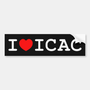 I Autoaufkleber der Liebe-ICAC (dunkel)