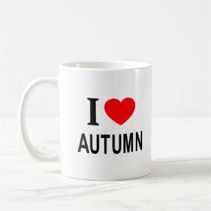 I ❤️ AUTUMN I LIEBE AUTUMN I HERZSPRÜFUNG KAFFEETASSE