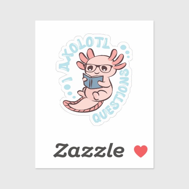I Axolotl-Fragen Aufkleber (Blatt)