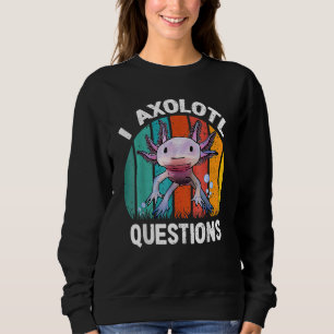 I Axolotl Fragen Jugendkids Retro 90er Axolotl Sweatshirt